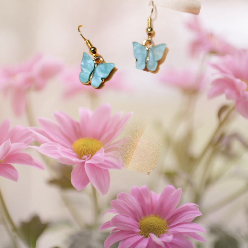 Pastel Butterfly Charm Earrings | A Sweet and Charming Way to Add a Touch of Nature to Your Outfit