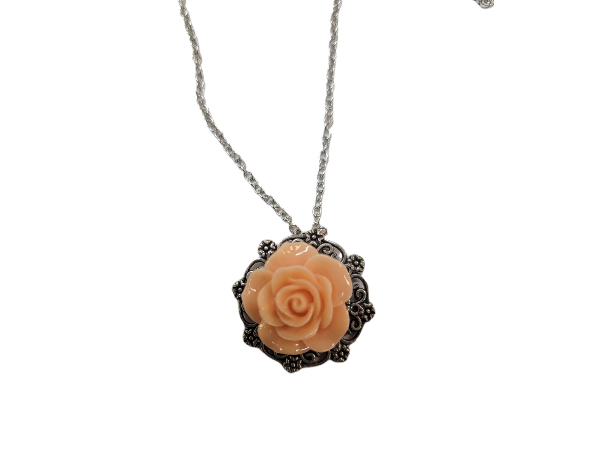 Michelle Marie's Victorian Rose Pendant Necklace - Bridesmaid and Wedding Jewelry