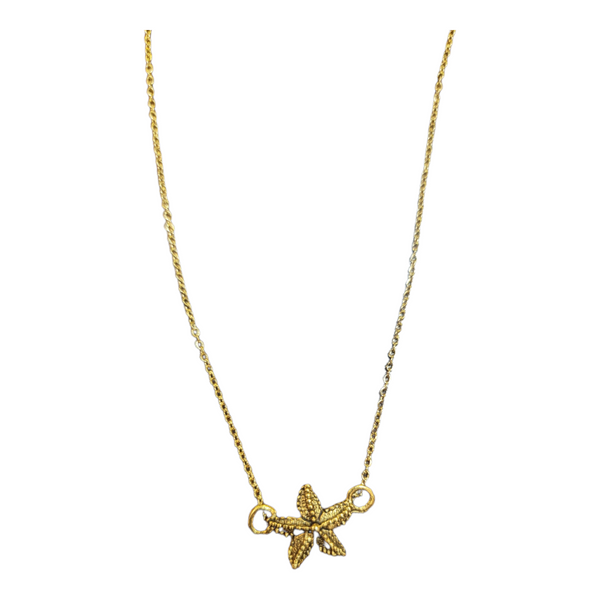 Dainty Gold Starfish Necklace: Escape to Paradise (Gift Box Included)