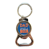Dad Beer Bottle Opener Keyring
