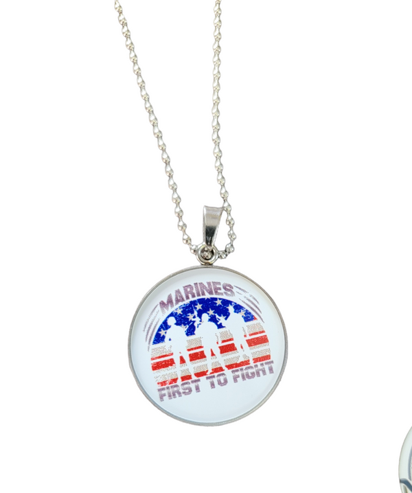 Marine Corp Warrior Pendant Necklace