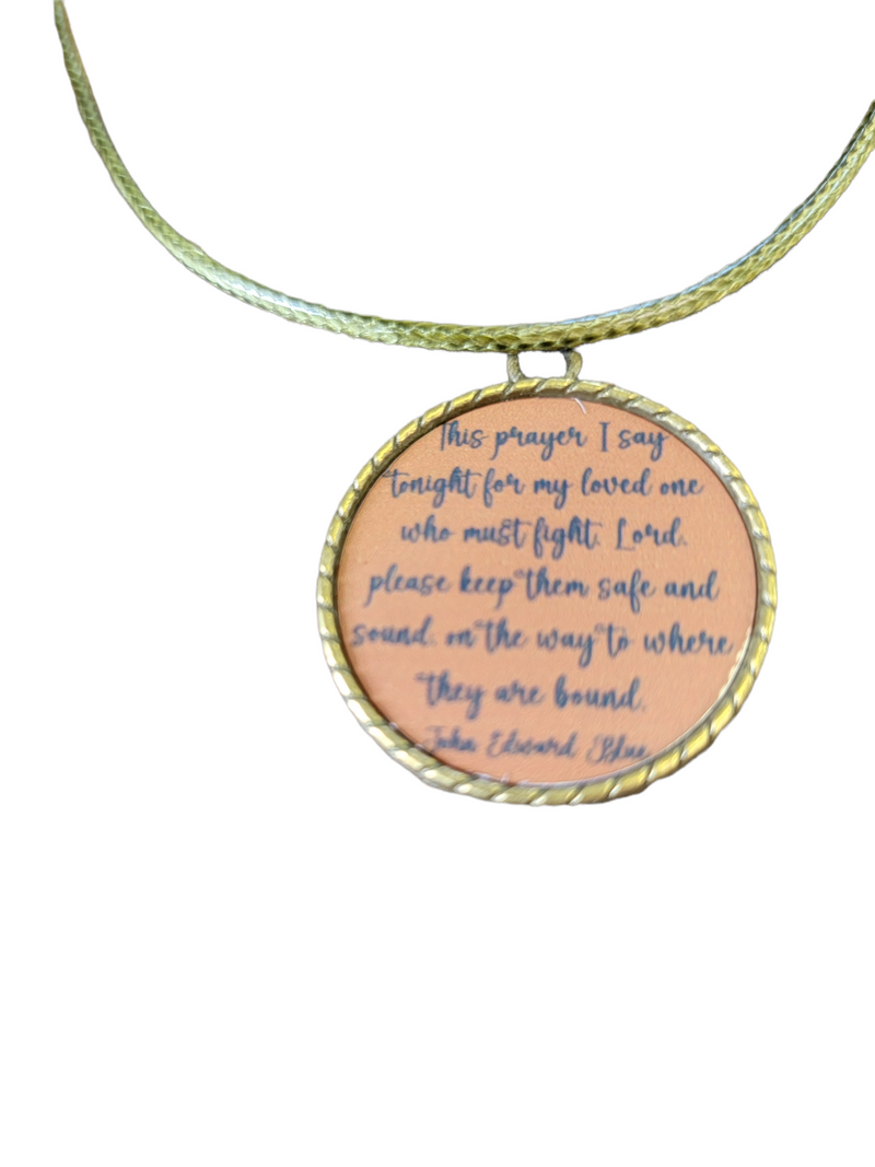Military Prayer for Soldier Pendant Necklace