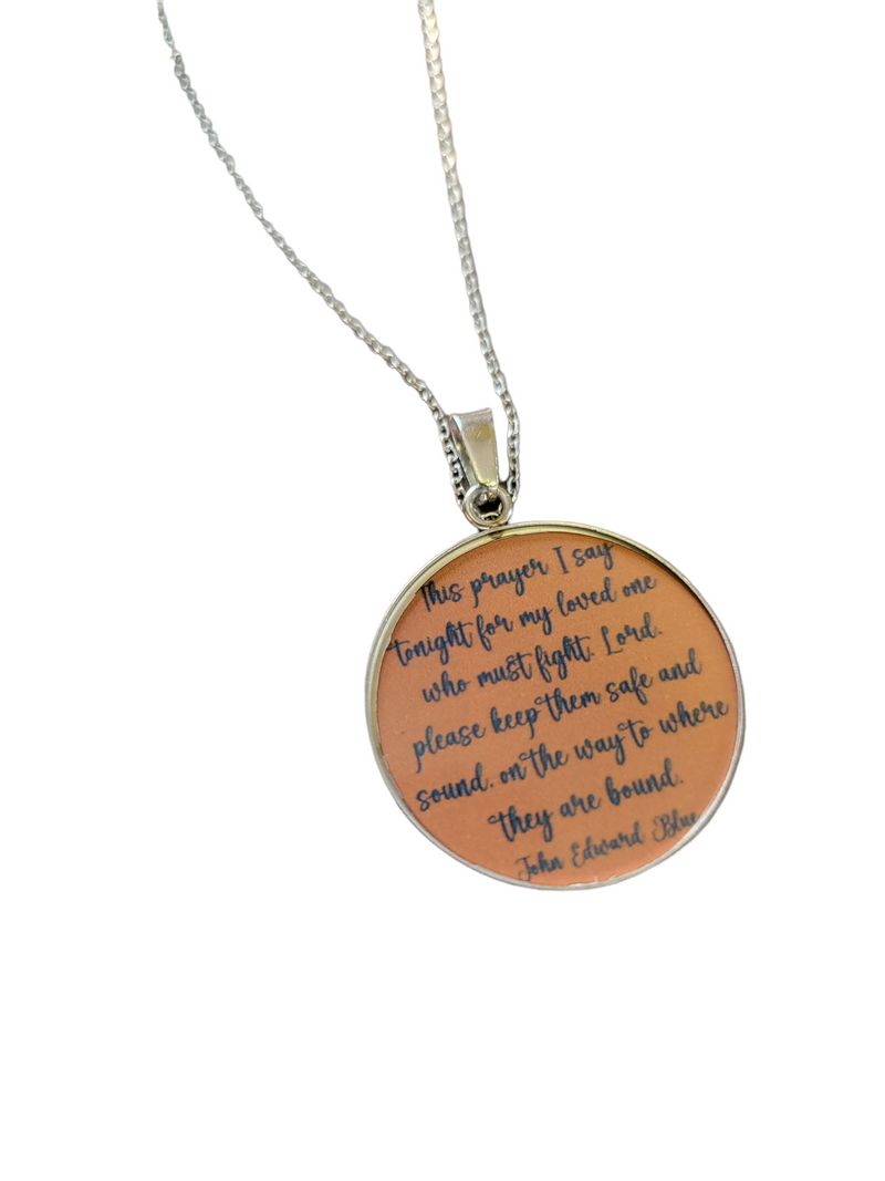 Military Prayer for Soldier Pendant Necklace