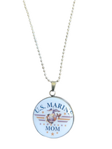 Marine Corp Mom Eagle Globe  Anchor Pendant Necklace