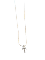 Silver Celtic Cross Pendant Charm Necklace