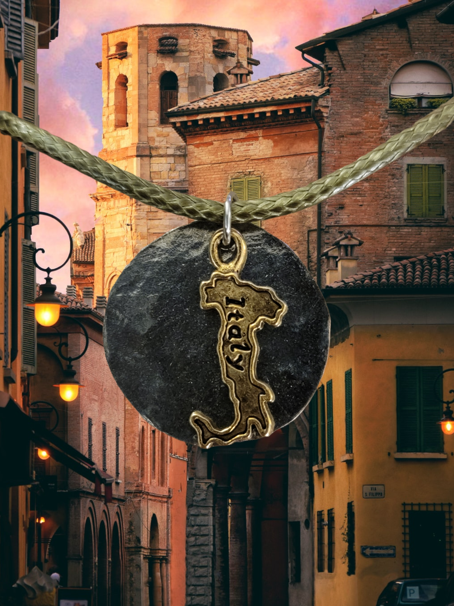 Gold Italy Boot Map Pendant Italian Map Jewelry Gift