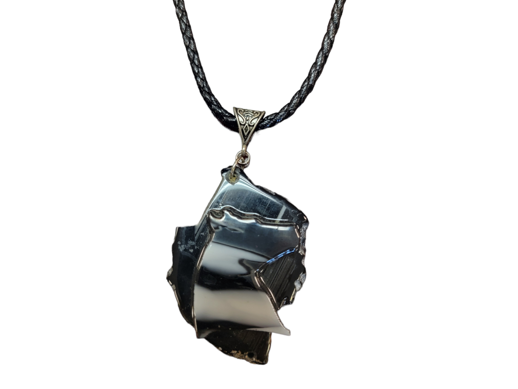 Michelle Marie's One-of-a-Kind Black Agate Horse Pendant Statement Necklace