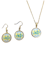 Alpha Phi Earrings and Necklace | A Perfect Gift for Sorority Girls