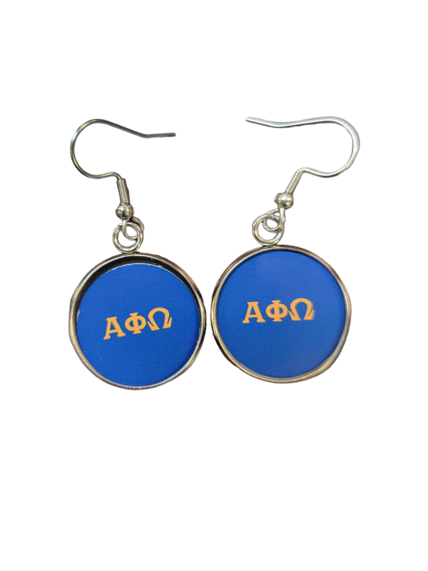 Silver Plated Stainless Steel Alpha Phi Omega Jewelry Set