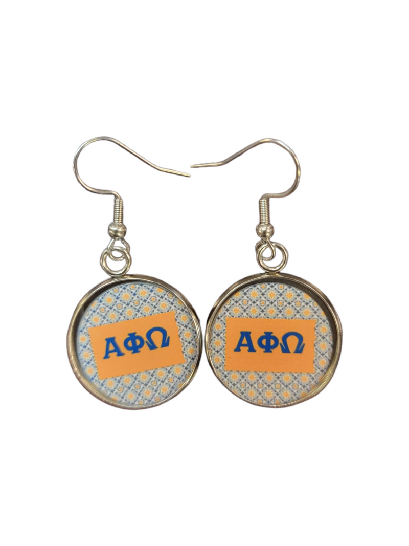 Alpha Phi Omega Earrings and Necklace | A Perfect Gift for APO Fraternity Girls