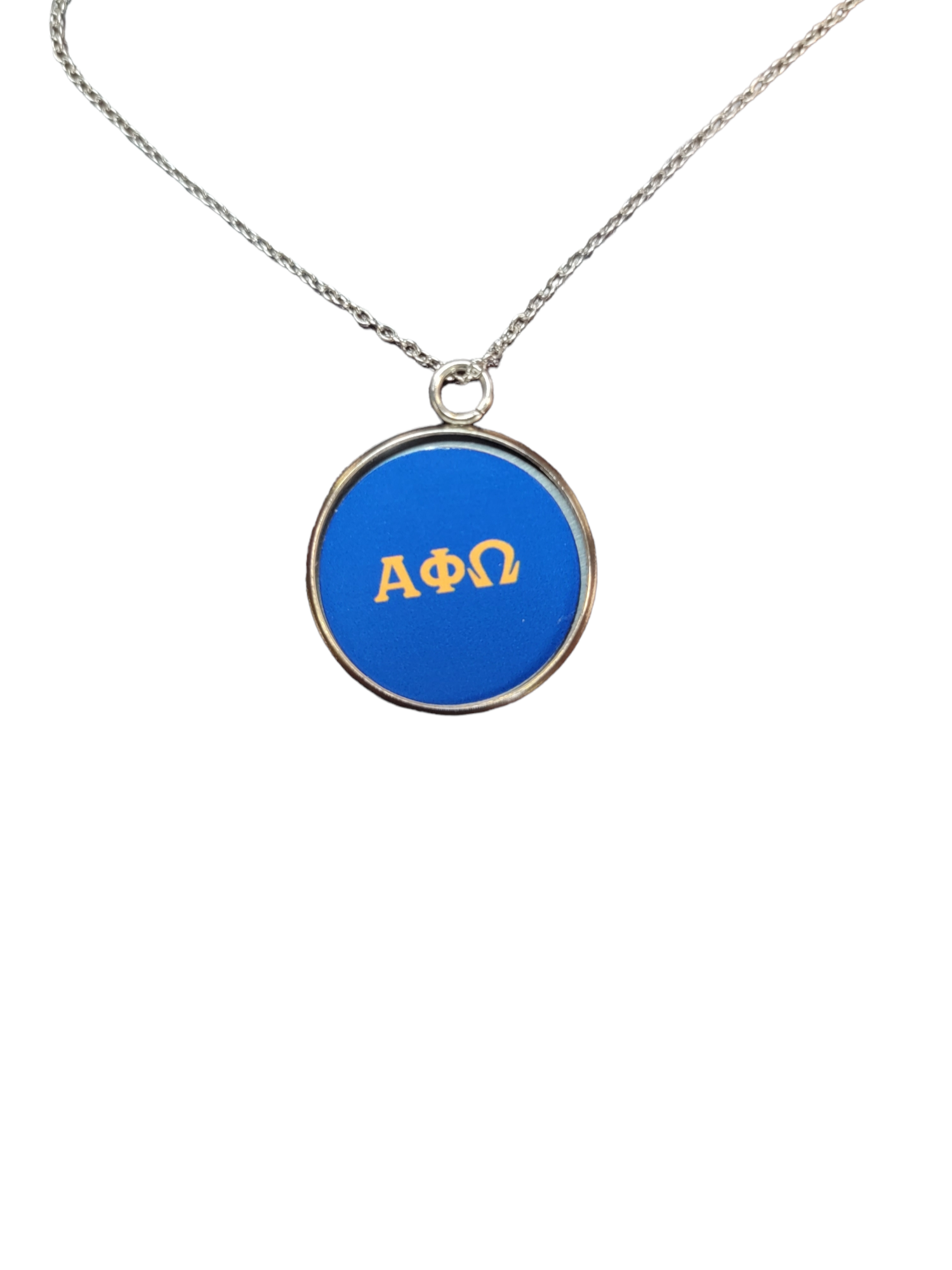 Silver Plated Stainless Steel Alpha Phi Omega Jewelry Set