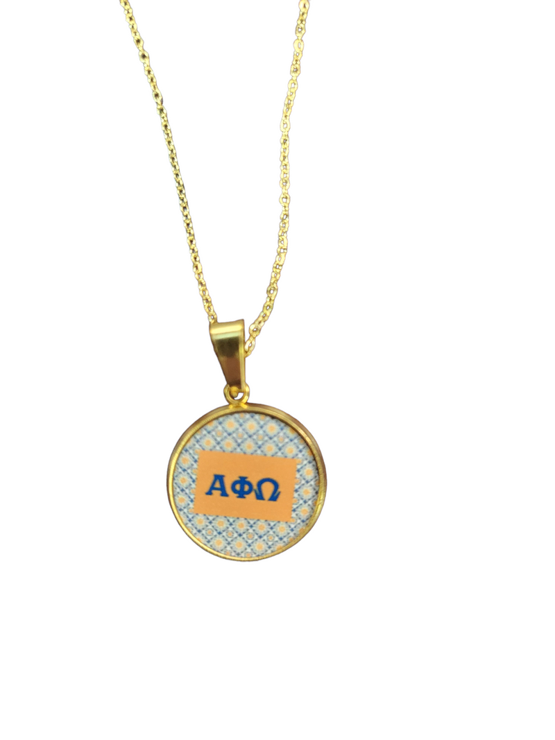 Show Your Alpha Phi Omega Pride with This Beautiful Jewelry Set | Gold Plated Stainless Steel