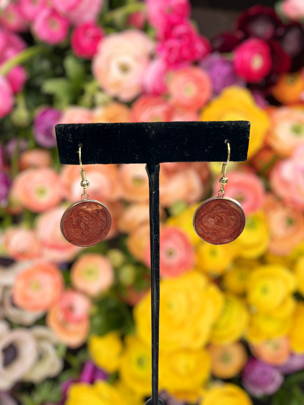 One-of-a-Kind Resin Rose Earrings for Summer & Mother's Day!