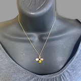 Gold Bumble Bee Necklace with Crystal Wings: A Charming and Sparkling Statement Piece