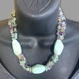 Amazonite and Fluorite Multi Strand Necklace