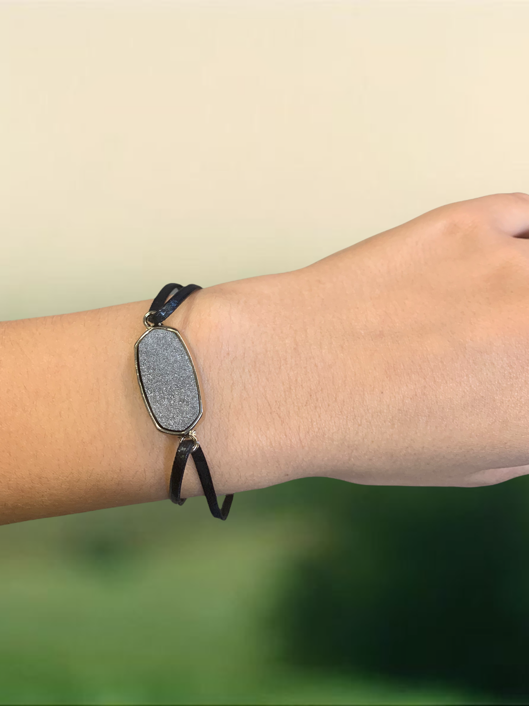 Black Geode Druzy Bracelet