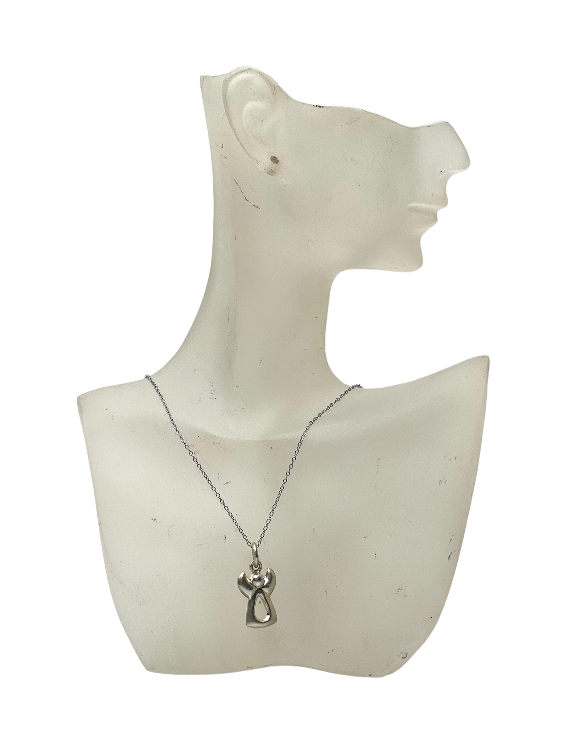 Guardian Angel by Your Side: Sterling Silver Angel Charm Necklace