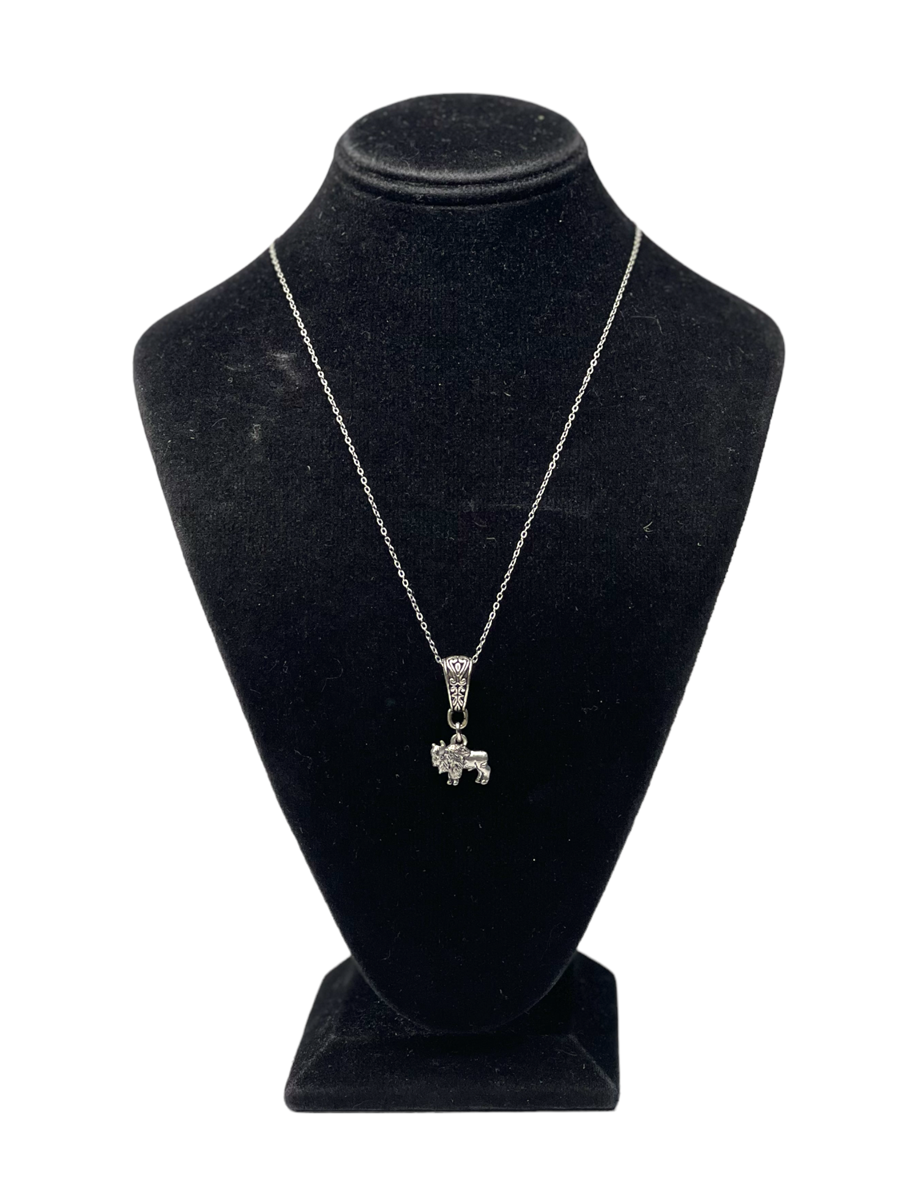 Pewter Bear Charm Necklace