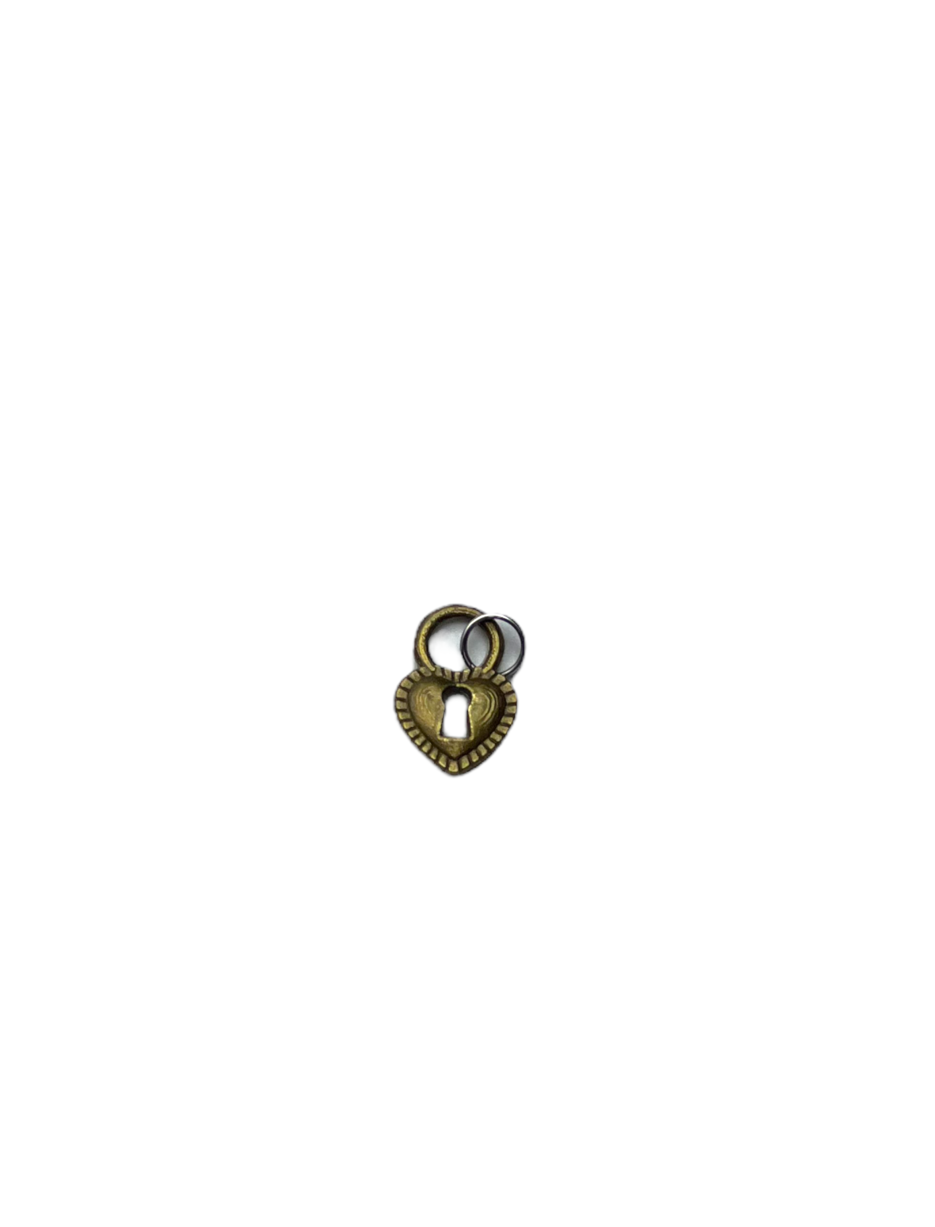 Antique Gold Heart Lock Necklace