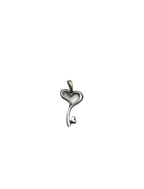Silver Heart Key Necklace