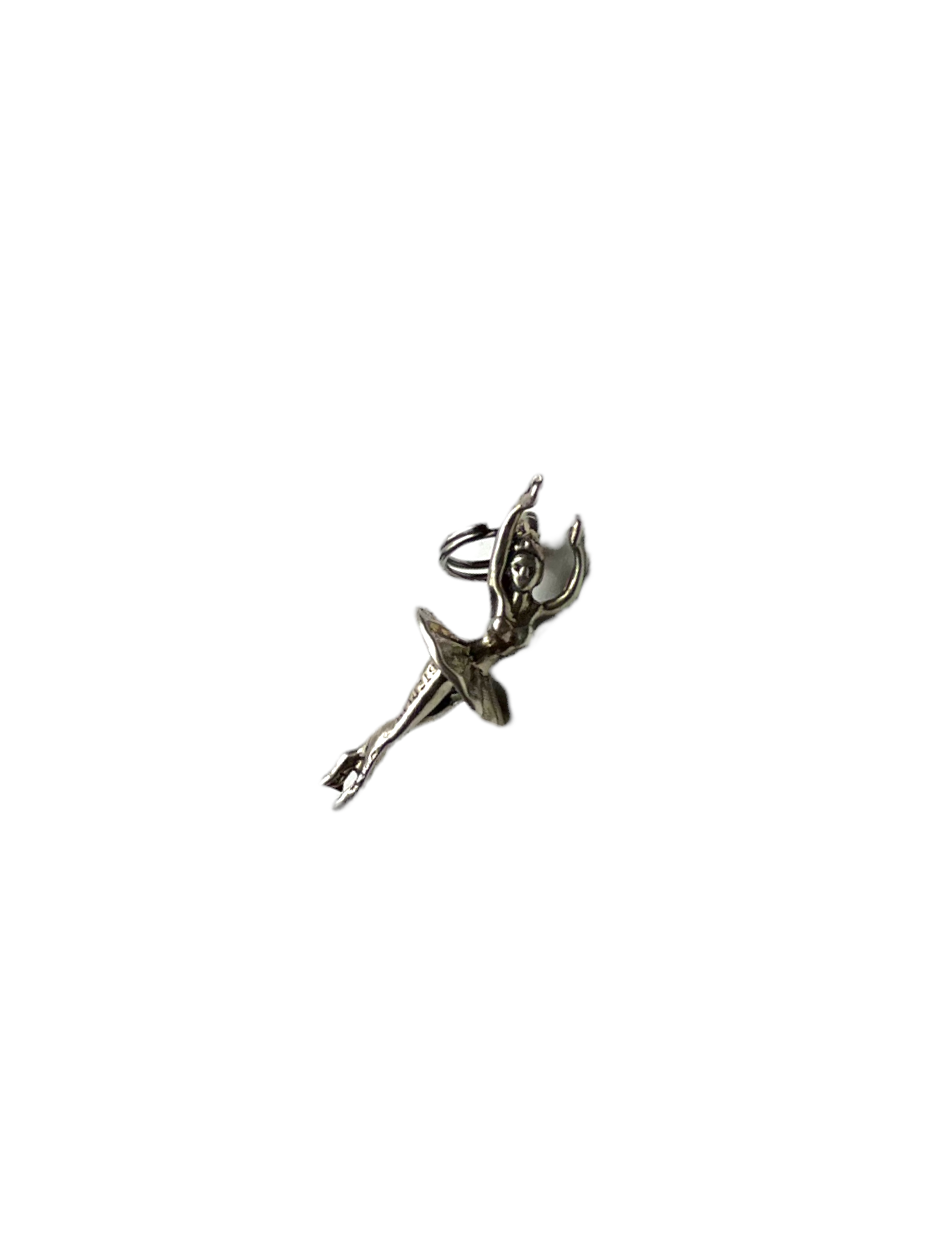 Sterling Silver Ballerina Charm Necklace