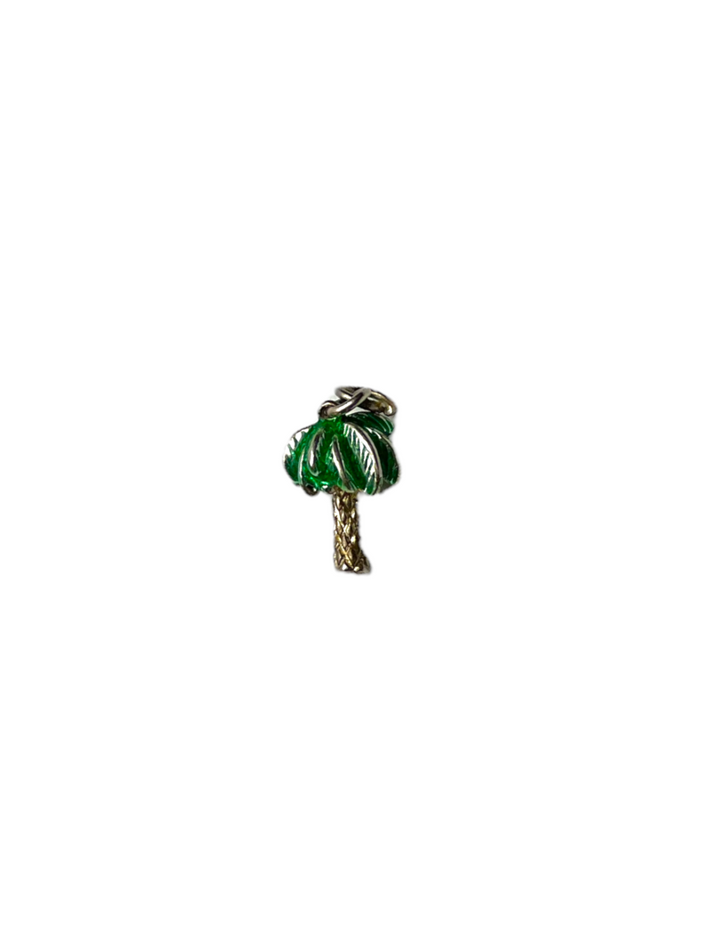 Painted Palm Tree Charm Necklace