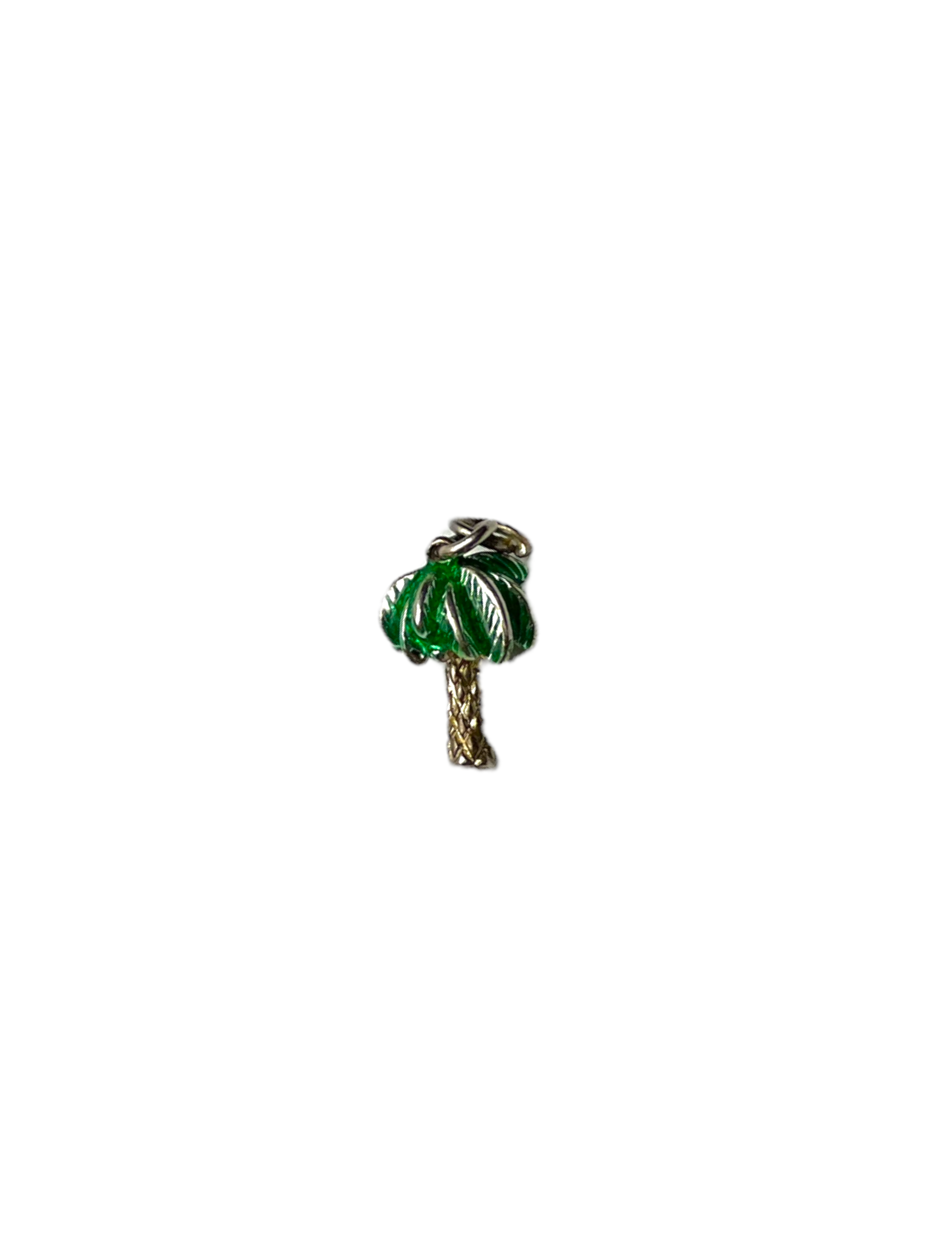 Island Paradise Painted Palm Tree Charm Necklace