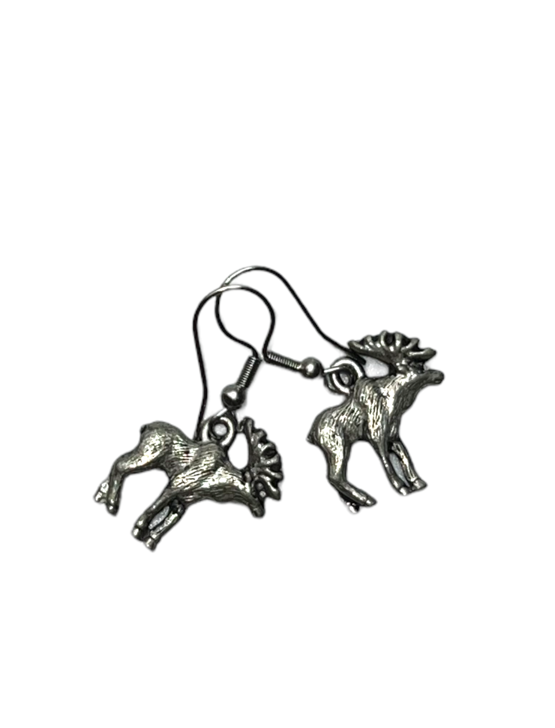 Pewter Moose Necklace and Earring Set