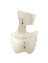 Pewter Flamingo Charm Necklace and Earring Set: A Tropical and Elegant Statement Piece