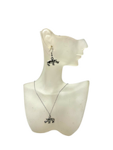 Pewter Rhinoceros Necklace and Earring Set: A Strong and Majestic Gift for the Animal Lover in Your Life