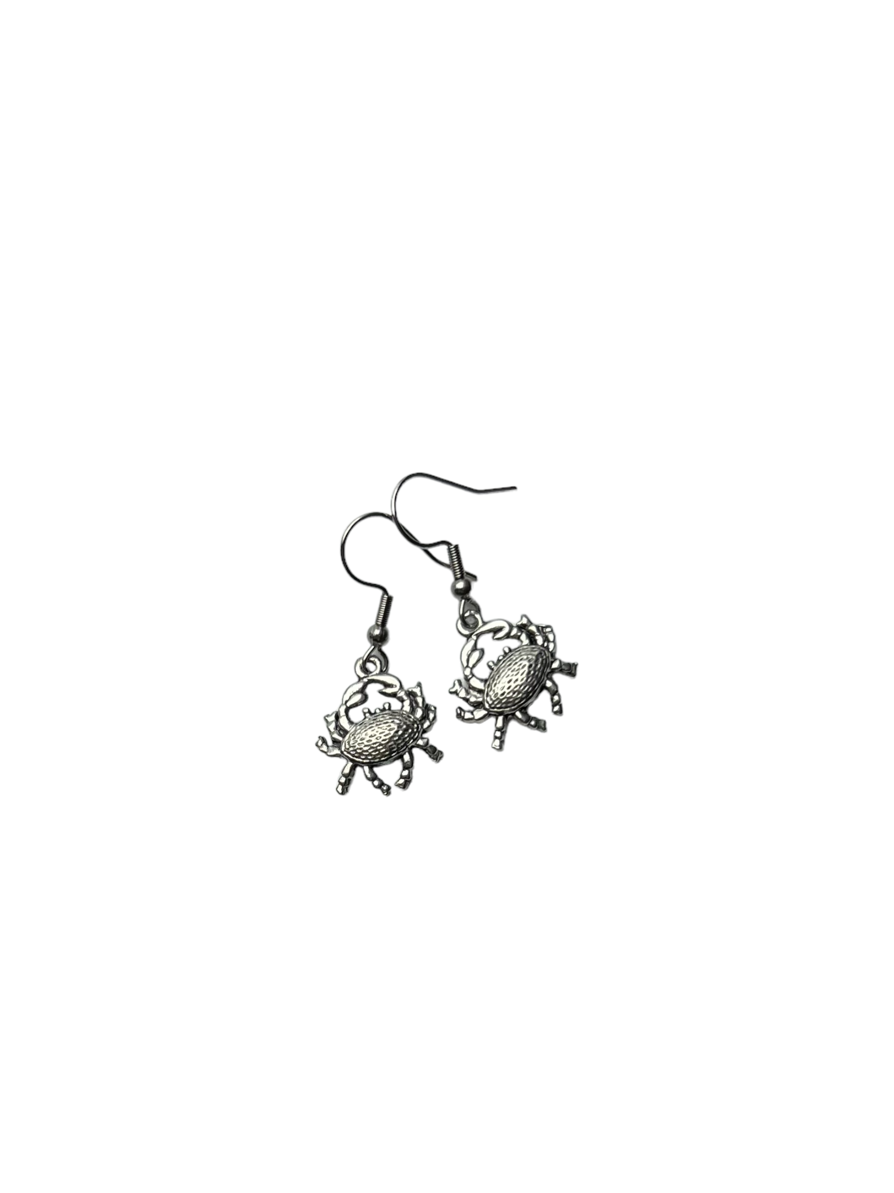 Silver Crab Necklace and Earrings Set