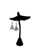 Silver Dangling Stars Earrings and Necklace Set