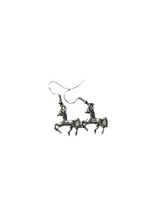 Silver Horse Charm Necklace Earrings Set | Gift for Horse Lover