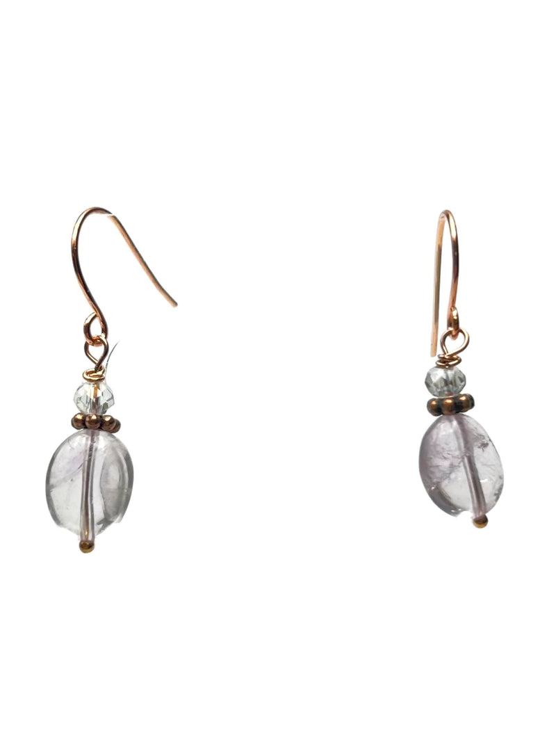 Quartz Gemstone Necklace and Earrings Set