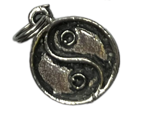 Pewter Yin and Yang Charm Necklace and Earring Set: A Symbol of Balance and Harmony
