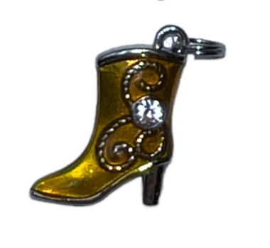 Gold and Silver Hand-Painted Boot Earrings and Necklace: A Unique and Stylish Gift for the Western Lover in Your Life