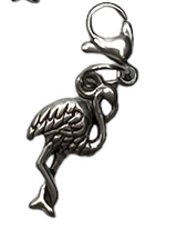 Pewter Flamingo Charm Necklace and Earring Set: A Tropical and Elegant Statement Piece