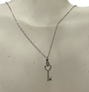 Pewter Heart Key Necklace and Earring Set: A Charming and Meaningful Gift