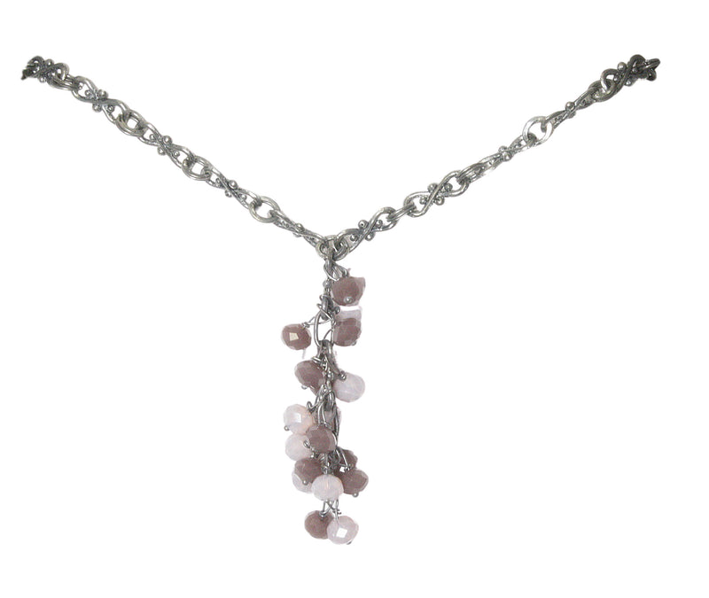Long Crystal Cluster Necklace