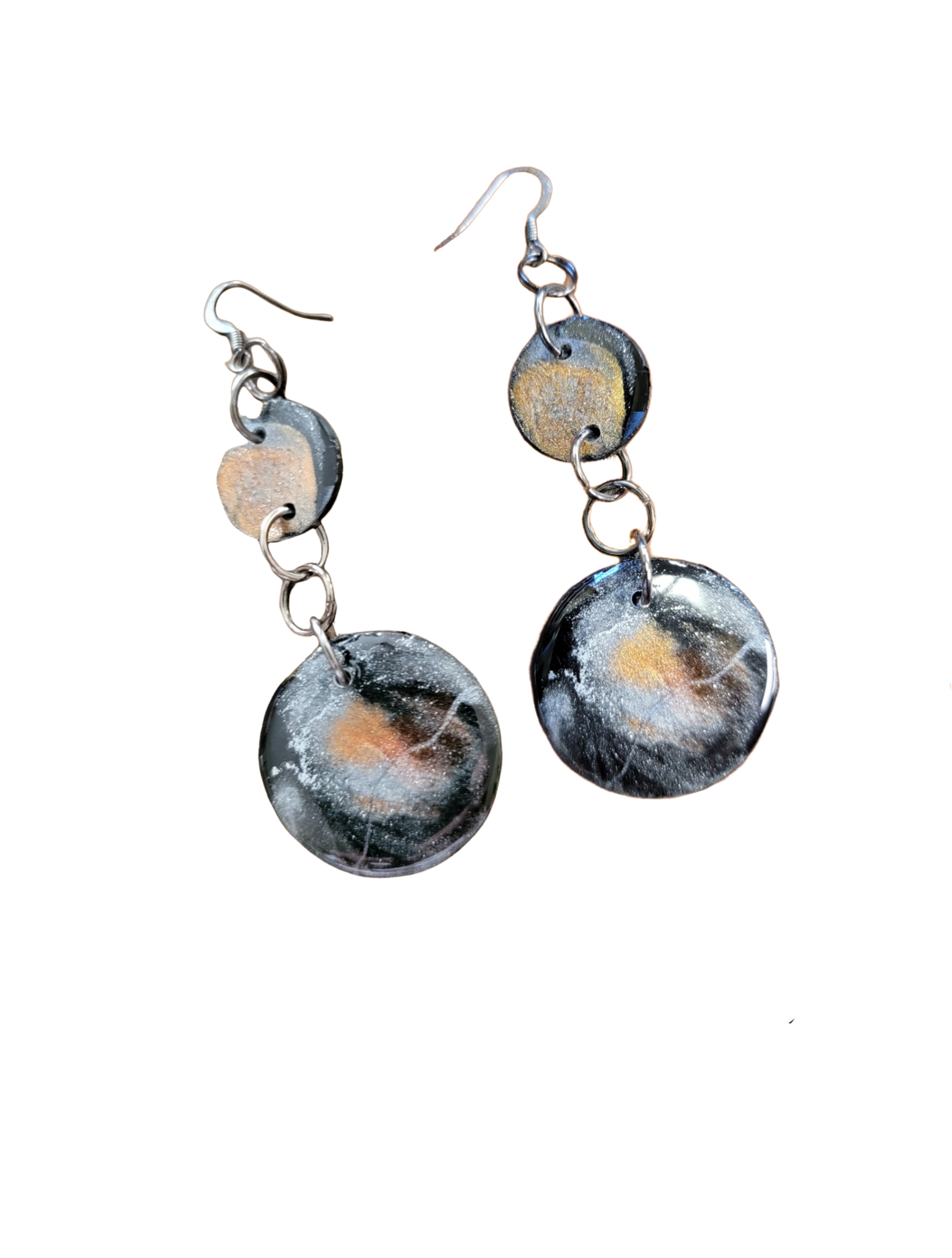 Go Gray Upcycled Vinyl Record Cancer Awareness Earrings
