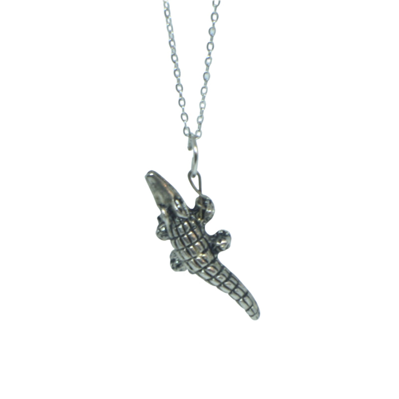 Alligator pendant necklace