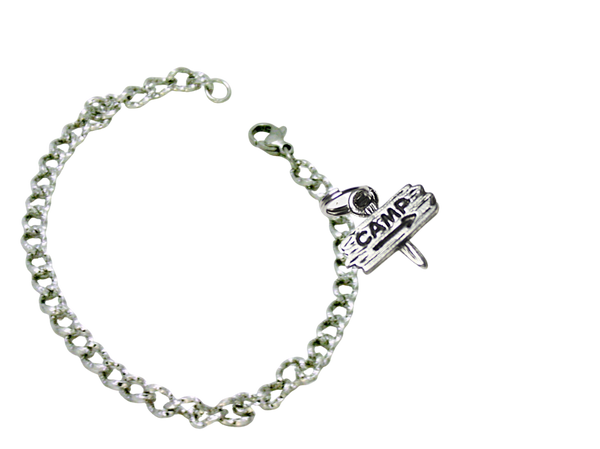 Camp Pewter Charm and Bracelet