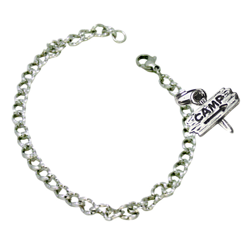 Camp Pewter Charm and Bracelet
