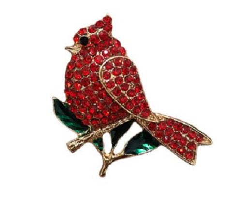 Cardinal Bird Brooch Pin