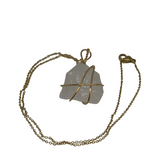 Quartz Gold Chain Pendant Necklace