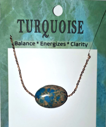 Turquoise Pendant Necklace (Rose Gold Plated, Gift Boxed)