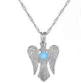 Glow in the Dark Pendant Angel Necklaces - Guardian Angel Necklace - Luminescent Necklace For Girls and Women