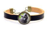 Leather Pet Charm Bracelet Personalized With Your Pet