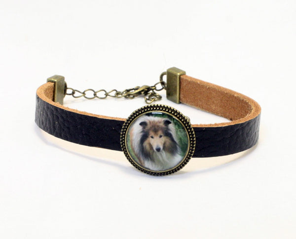 Leather Pet Charm Bracelet Personalized With Your Pet