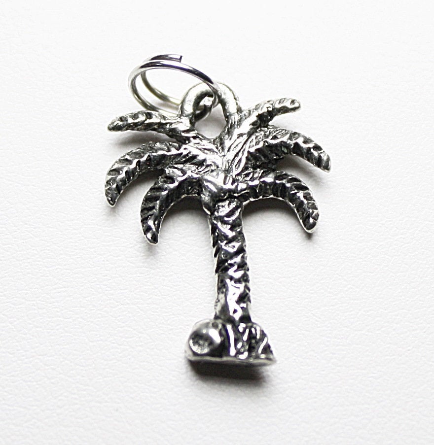 Palm Tree Pewter Charm